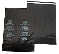 25 14" x 20" 2.0 mil Black Self-Seal Suffocation Warning Bags