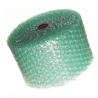62.5'  x 12" roll of  1/2" Green Bubble Cushioning Wrap Recycled