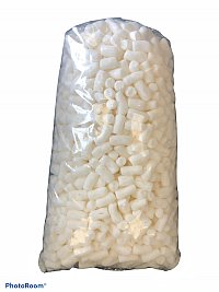 1.5 cu ft FunPak Plant Based Biodegradable Packing Peanuts<br><font color=blue>White Noodles</font>