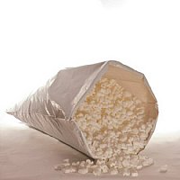 1.5 cu ft FunPak Plant Based Biodegradable Packing Peanuts<br><font color=blue>White Noodles</font>