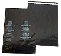 1,000 14" x 20" 2.0 mil Black Self-Seal Suffocation Warning Bags