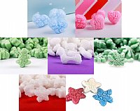 <font color=green>FunPak<br>Pet, People & Planet Friendly<br>Plant Based Biodegradable Packing Peanuts</font>