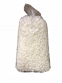 1.5 cu ft  FunPak Plant Based Biodegradable Packing Peanuts<br><font color=blue>White Dog Bones</font>