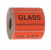 500 3" x 2" Glass-Handle With Care Labels