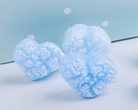 1.5 cu ft FunPak Plant Based Biodegradable Packing Peanuts<br><font color=blue>Blue Hearts</font>