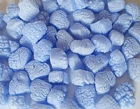 0.60 cu ft <b>Blue Heart</b> Shaped FunPak MiniPack Plant Based Biodegradable Packing Peanuts (Click for more descriptions and pictures)