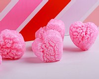 0.60 cu ft FunPak Mini Plant Based Biodegradable Packing Peanuts<br><font color=blue>Pink Hearts</font>