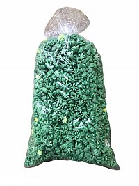1.5 cu ft FunPak Plant Based Biodegradable Packing Peanuts<br><font color=blue>Marijuana Leaves</font>