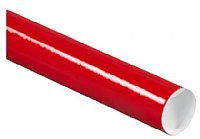 50-2 x 6" Tubes with Caps - Red