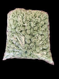 0.60 cu ft FunPak Mini Plant Based Biodegradable Packing Peanuts<br><font color=blue>Marijuana Leaves</font>