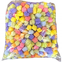 0.60 cu ft FunPak Mini Plant Based Biodegradable Packing Peanuts<br><font color=blue>Rainbow Hearts</font>