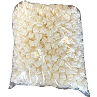 0.60 cu ft FunPak Mini Plant Based Biodegradable Packing Peanuts<br><font color=blue>White Stars</font>