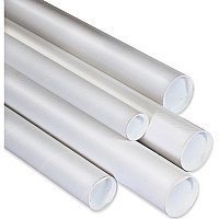 50-2 x 6" White Tubes with Caps