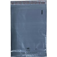 100 #2 (9" x 12") Unlined Poly Courier Mailers-Grey