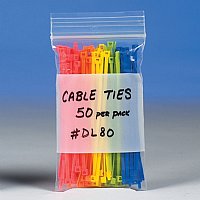 1000 2 x 6" - 4 Mil White Block Reclosable Poly Bags