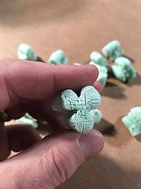 1.5 cu ft FunPak Plant Based Biodegradable Packing Peanuts<br><font color=blue>Green Shamrocks</font>