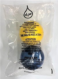 25 9" x 12" 1.5 mil Biodegradable Self-Seal Suffocation Warning Bags