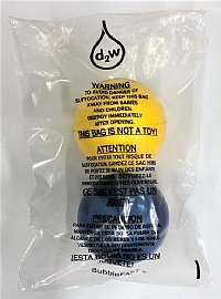 25 8" x 10" 1.5 mil Biodegradable Self-Seal Suffocation Warning Bags