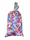 1.5 cu ft Red, White & Blue Star Shaped FunPak Plant Based Biodegradable Packing Peanuts (Click for more descriptions and pictures)