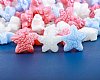 0.60 cu ft <b>Red, White & Blue Star</b> Shaped FunPak MiniPack Plant Based Biodegradable Packing Peanuts (Click for more descriptions and pictures)